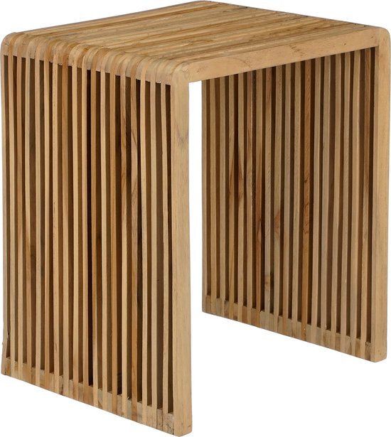 Mica Decorations Table d'appoint Yonker - Lot de 3 - L44 x L34 x H50 cm - Bois recyclé - Brun