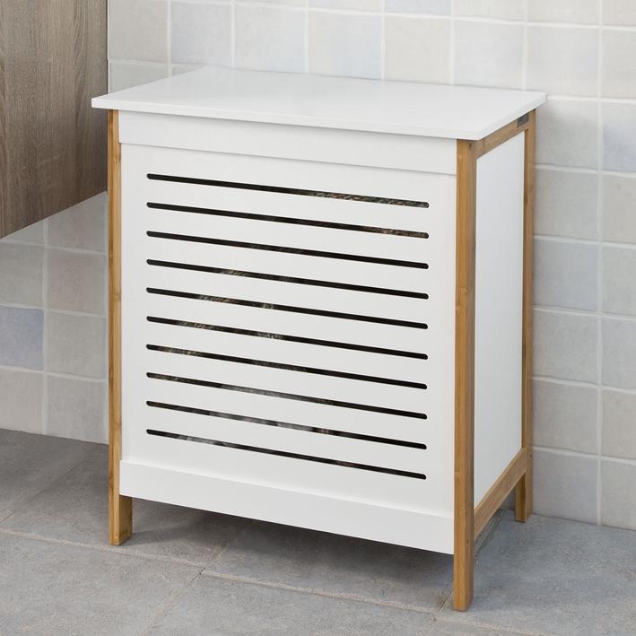 Panier à linge - SoBuy - blanc - 50x30x60 cm