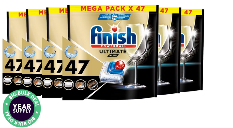 Finish Ultimate Plus Comprimés tout-en-un pour lave-vaisselle - 6 x 47 pièces (282 comprimés)