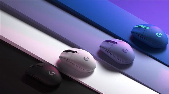 Souris de jeu Logitech G305 Lightspeed Bluetooth, optique, bleue, 6 boutons, 12 000 dpi, rétroéclairée, ergonomique
