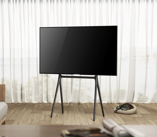 Trépied pour moniteur de télévision, conception de chevalet de studio,  jusqu'à 70 pouces, Noir/Brun