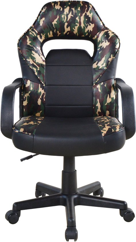 Chaise de jeu Thomas junior - chaise de bureau - réglable en hauteur - camouflage