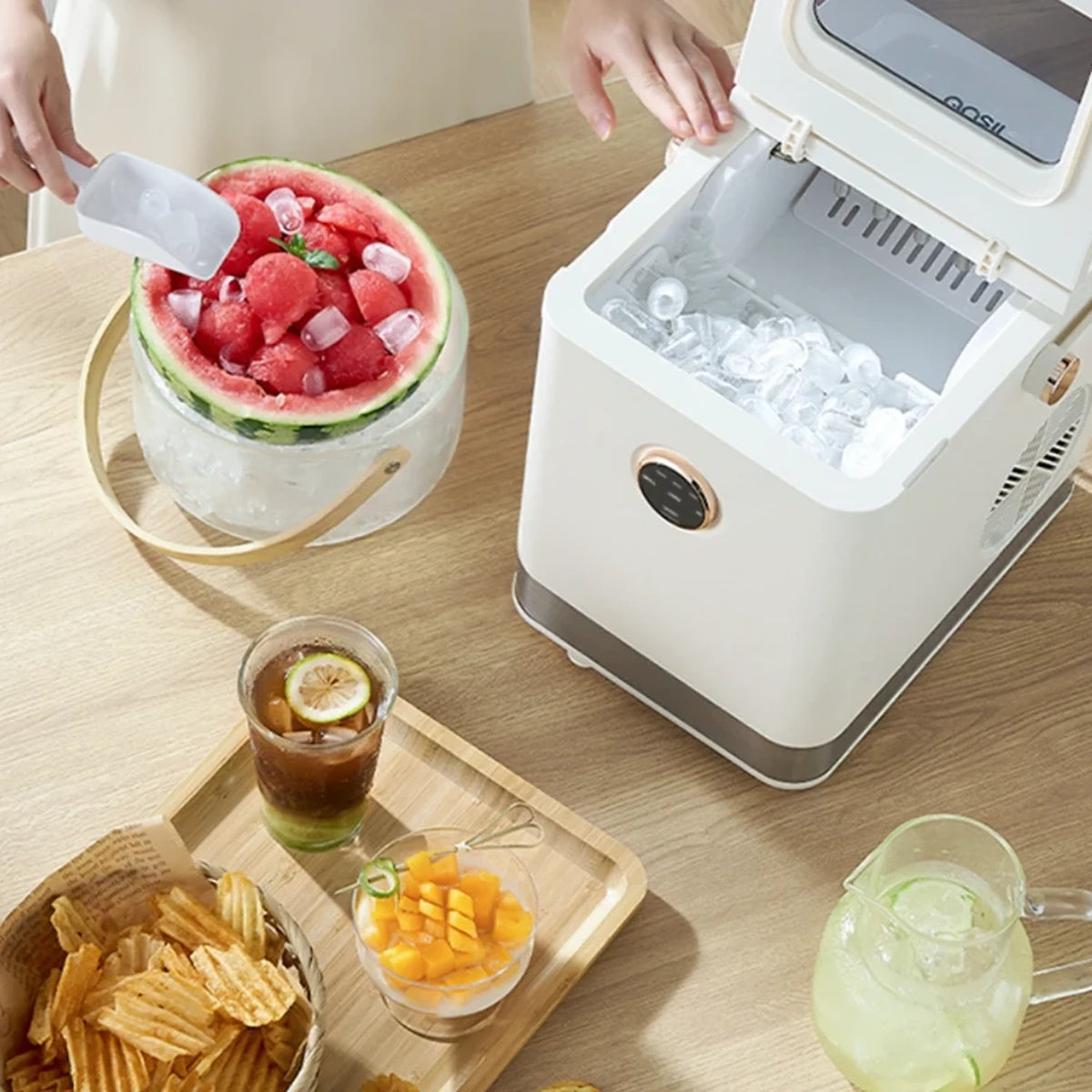 Machine à glaçons KASJ Q1 : 15 kg par jour - 1,5 litre