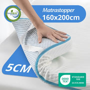 Surmatelas Ella Soft 160 x 200 cm - Surmatelas de 5 cm - Surmatelas en mousse à mémoire de forme - Dureté douce