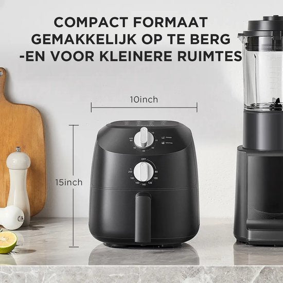 Friteuse à air chaud Midea MAF20P0BPK - Compacte 2 L, 1 150 W, friture sans huile