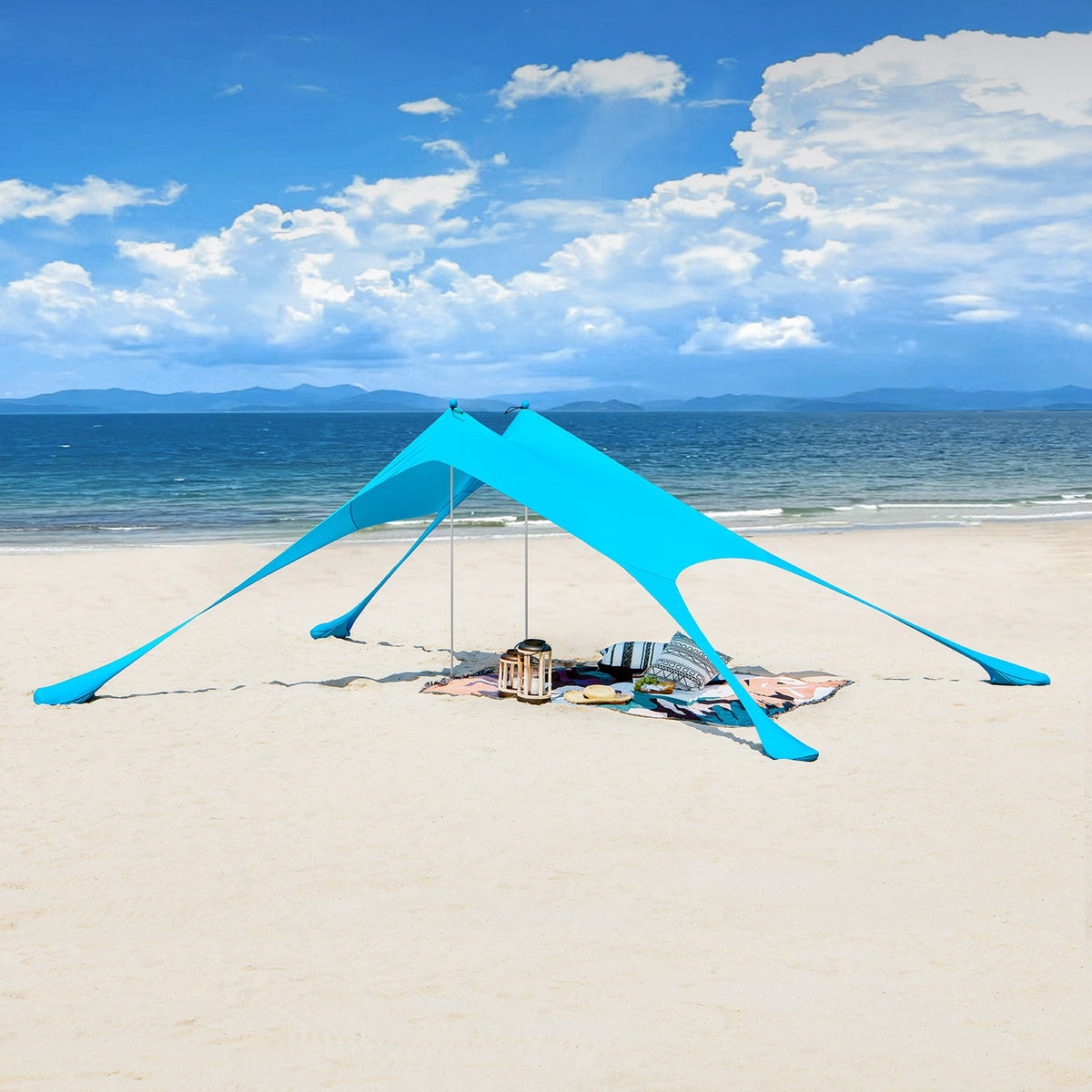 SoBuy OZT01-HB Tente de plage portable - Lycra Polyester - Anti-UV UPF 30 - Parasol de plage & Tente de plage avec sac de transport