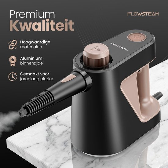 Nettoyeur vapeur à main FLOWSTEAM® Compact 12-en-1 - 4 bars et 110 °C - Nettoyeur vapeur – Détachant - Nettoyeur vapeur à main - Pour la salle de bains, la cuisine, les canapés et les meubles