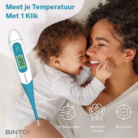 Bintoi® XR210 - Thermomètre corporel numérique - Thermomètre de fièvre - Thermomètre de température