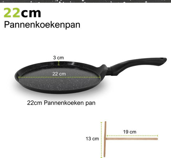 CeraFusion Poêle à crêpes 22 cm - Induction - Poêle à crêpes - Poêle à crêpes - Poêle à crêpes - Poêle à crêpes