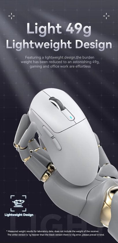 Souris de jeu sans fil Attack Shark X3 PAW3395, super légère 49 g, 26 000 DPI, tri mode 2.4G Bluetooth et USB C, batterie 200 heures, boutons programmables