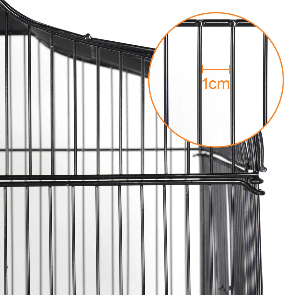 Yaheetech : grande cage à oiseaux avec toit ouvert et balançoire, 46 x 35 x 104,5 cm – Noir classique – Métal