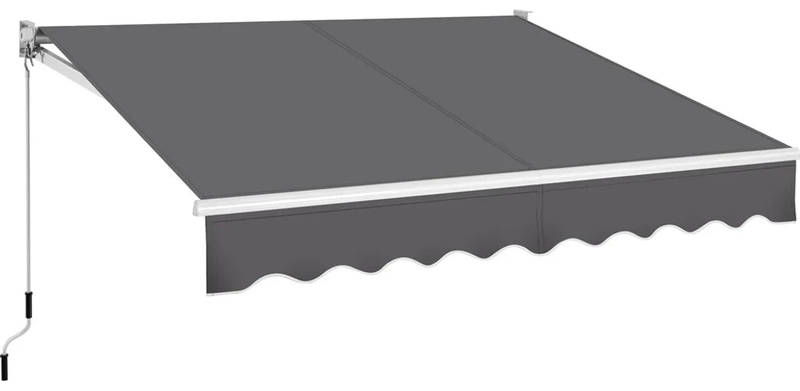 Yaheetech Store articulé 300 × 250 cm - Gris foncé - Parasol manuel avec manivelle et inclinaison réglable 5-35°.