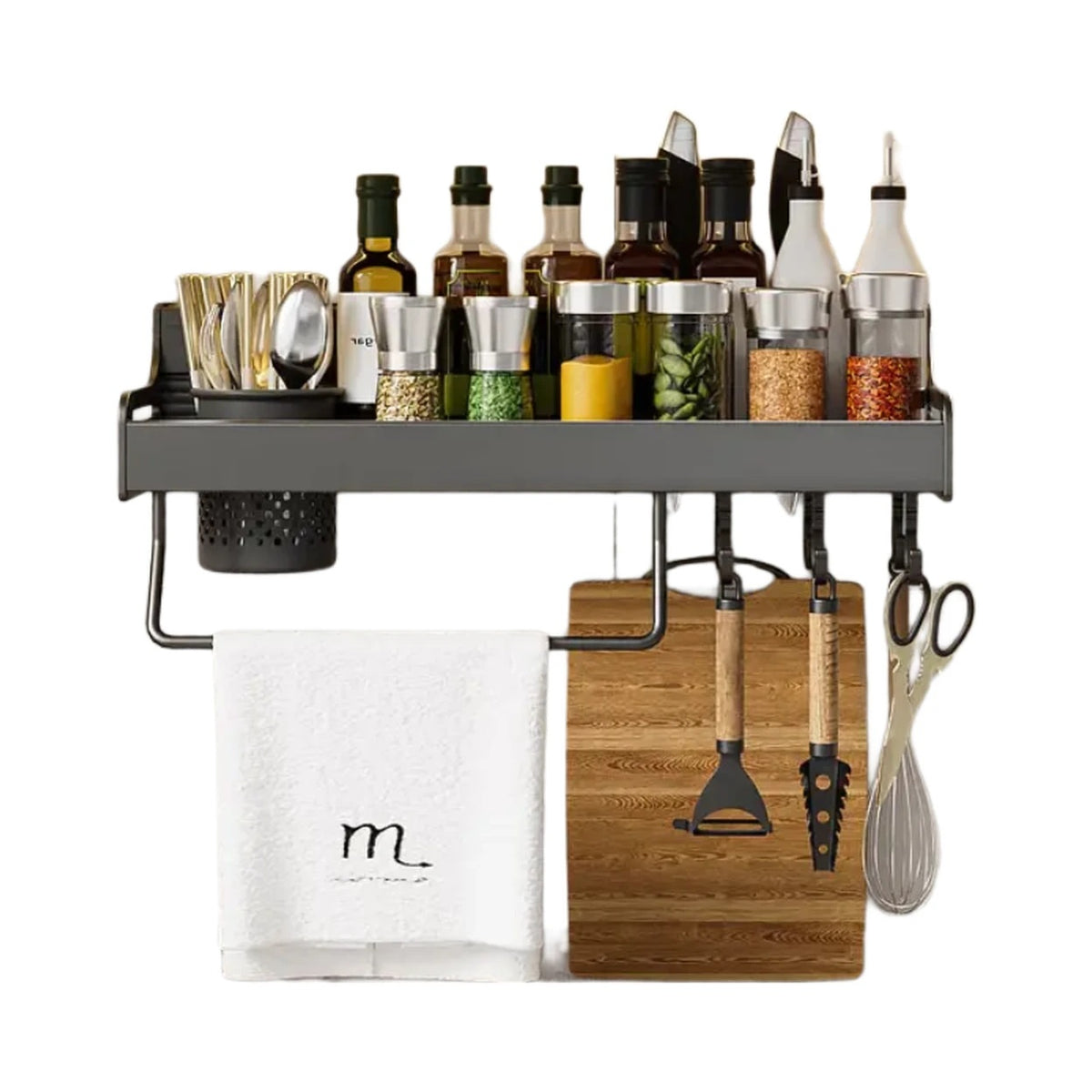 Ochama x J.ZAO : étagère murale multifonctionnelle pour la cuisine - Montage sans perçage