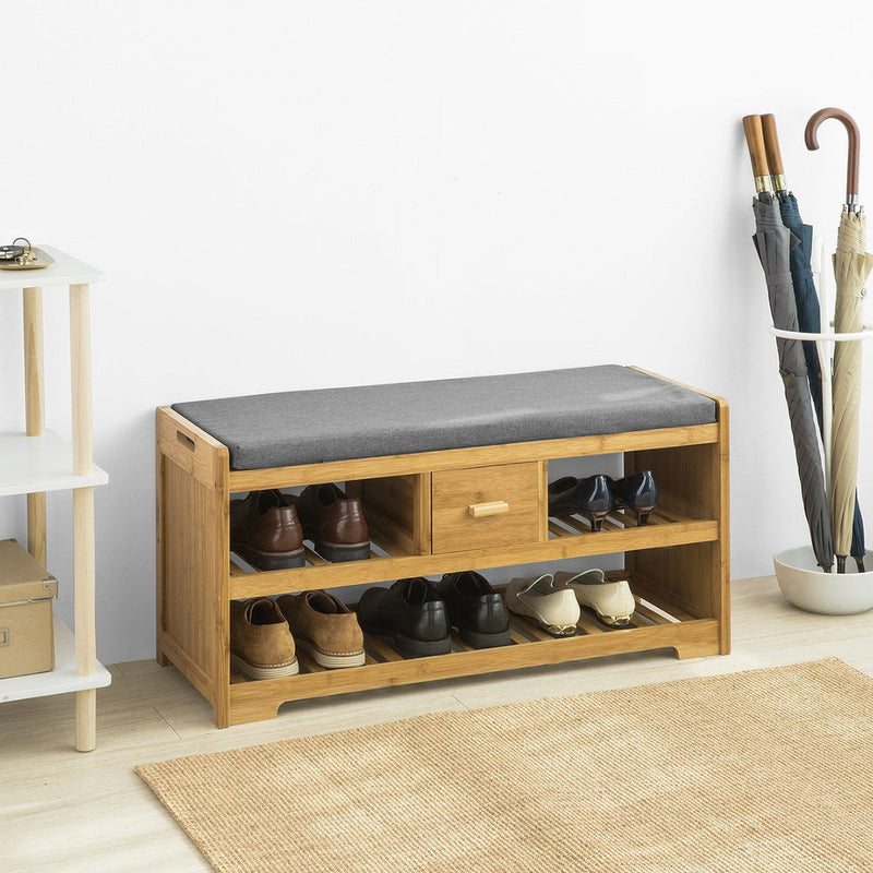 SoBuy Banc à chaussures - Bois - 105x43x35cm