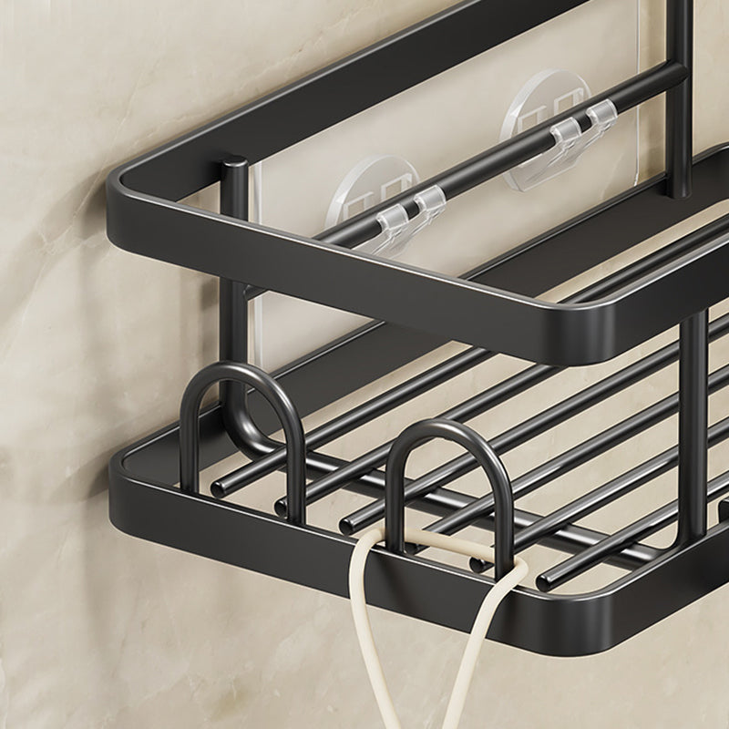 JORDAN&JUDY : lot de 2 étagères d'angle triangulaires noires pour salle de bains, rangement peu encombrant
