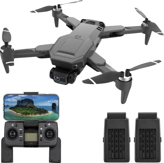 Drone avec caméra et GPS, Nuvance, Mini caméra 1080p, Extérieur / intérieur, Sac de rangement, 2 batteries