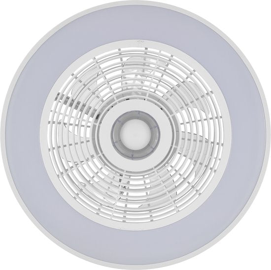 Brilliant Catania - Ventilateur de plafond - LED 40 W - CCT - 2700 K-6500 K - Intensité réglable - ICRGB - Veilleuse - Minuterie - Télécommande - Blanc