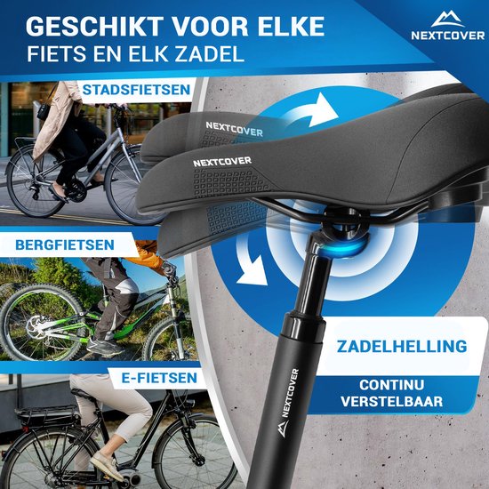 NEXTCOVER® Suspension Seatpost - The original - Tige de selle 30.9mm de diamètre et technologie [Comfort-Spring] - Tige de selle avec suspension Noir