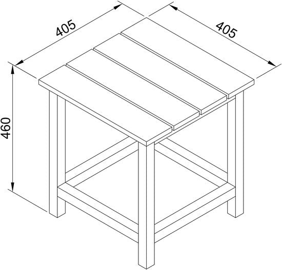 Table d'appoint AXI Tess blanche – Petite table de jardin en bois – Carrée – 40,5 x 40,5 x 46 cm – Bois de pruche 100 % certifié FSC – Pour le jardin, la terrasse et le balcon