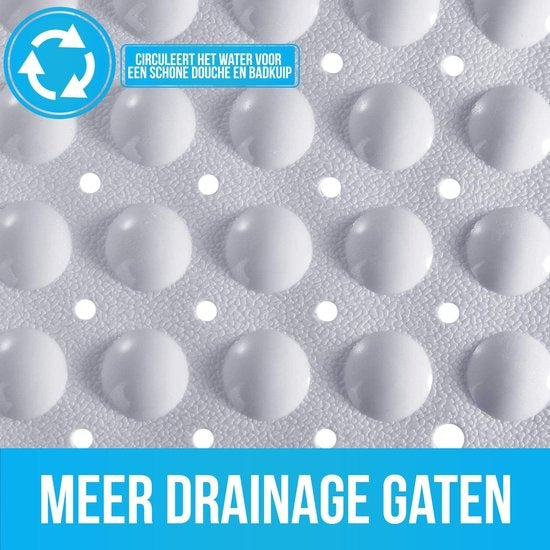 Strex Tapis de bain / Tapis antidérapant Douche - 53x53CM - Avec ventouses - Tapis de douche antidérapant pour la douche - Tapis de salle de bain