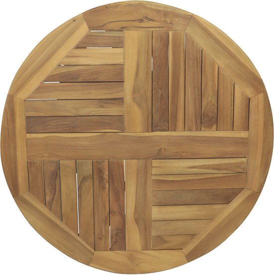AXI Sari Plateau tournant en teck Ø 80 cm – Lazy Susan – Plateau rond – Plateau de service rotatif – Teck – À poser sur une table – Pour l'intérieur et l'extérieur