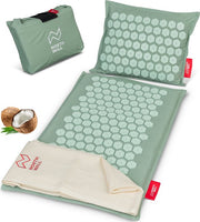 Tapis d'ongles Northwall avec oreiller et sac de transport - Lit pour les ongles - Acupuncture - Méditation - Massage Shakti - Vert