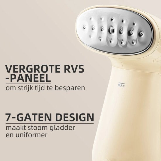 Défroisseur à vapeur Bear 1300 W – Défroisseur portable avec option aromatique – Réservoir de 230 ml – Chauffage rapide et vapeur puissante – Pour tous les tissus