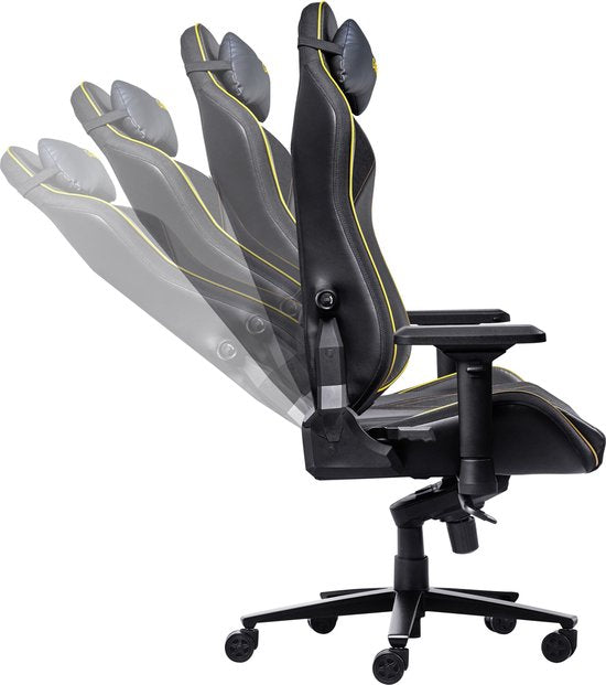 Trust GXT 721 Ruya Pro - Fauteuil gaming haut de gamme et confortable - Accoudoirs 4D - Soutien lombaire intégré - Réglable jusqu'à 150 kg - Noir