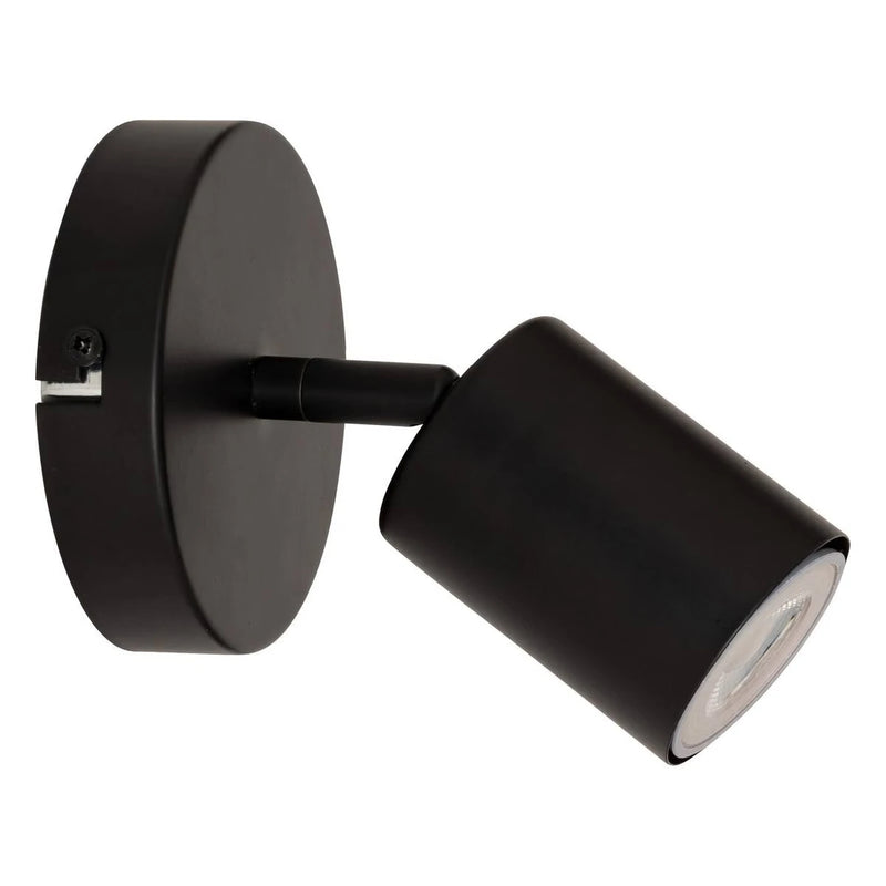 Applique murale Atmosphera Vico - Noir - Métal - Tête de spot orientable - Ø 10 cm