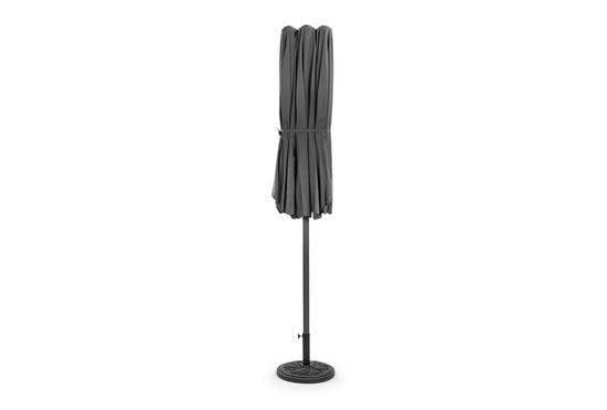 Hortensus - Parasol double avec housse de protection - Parasol double  460 x 270 x 255 cm – Noir