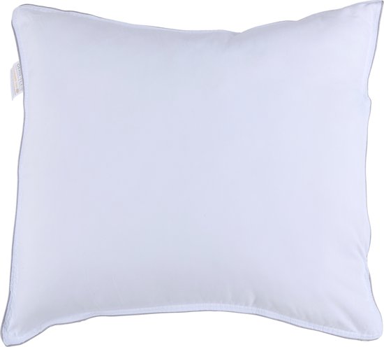 Oreiller Alpina 60 x 70 cm - Oreiller pour lit et chambre à coucher - Respirant, évacuant l'humidité et lavable en machine - pour les personnes dormant sur le ventre, sur le dos ou sur le côté - Microfibre/coton - Blanc