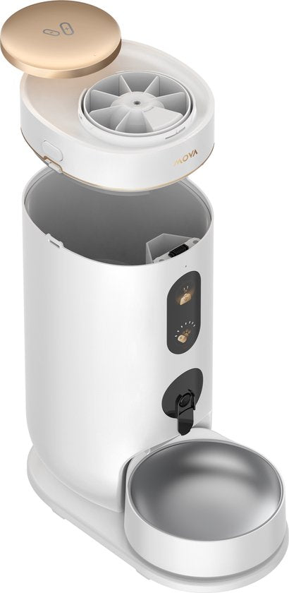 NutriPal 10 Ultra – Mangeoire automatique intelligente pour chats avec caméra HD, commande via application – 4 L – Blanc
