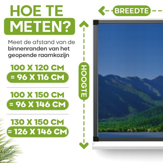 O'DADDY® Window Screen - 130x150 cm - Moustiquaire adaptable - Fibre de verre - Moustiquaire - Polyvalente et facile à installer - Noir