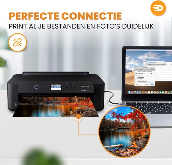 Drivv. Câble d'imprimante Premium Câble USB 2.0 vers USB B - Câble d'imprimante 3 mètres