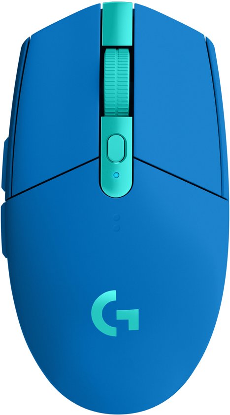 Souris de jeu Logitech G305 Lightspeed Bluetooth, optique, bleue, 6 boutons, 12 000 dpi, rétroéclairée, ergonomique
