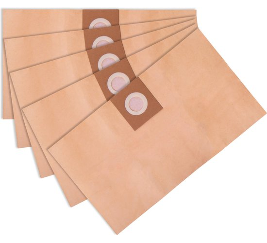 VONROC Sacs d'aspirateur pour VC504AC, VC506AC & VC509AC aspirateur eau et poussière/tout usage - 5 pièces