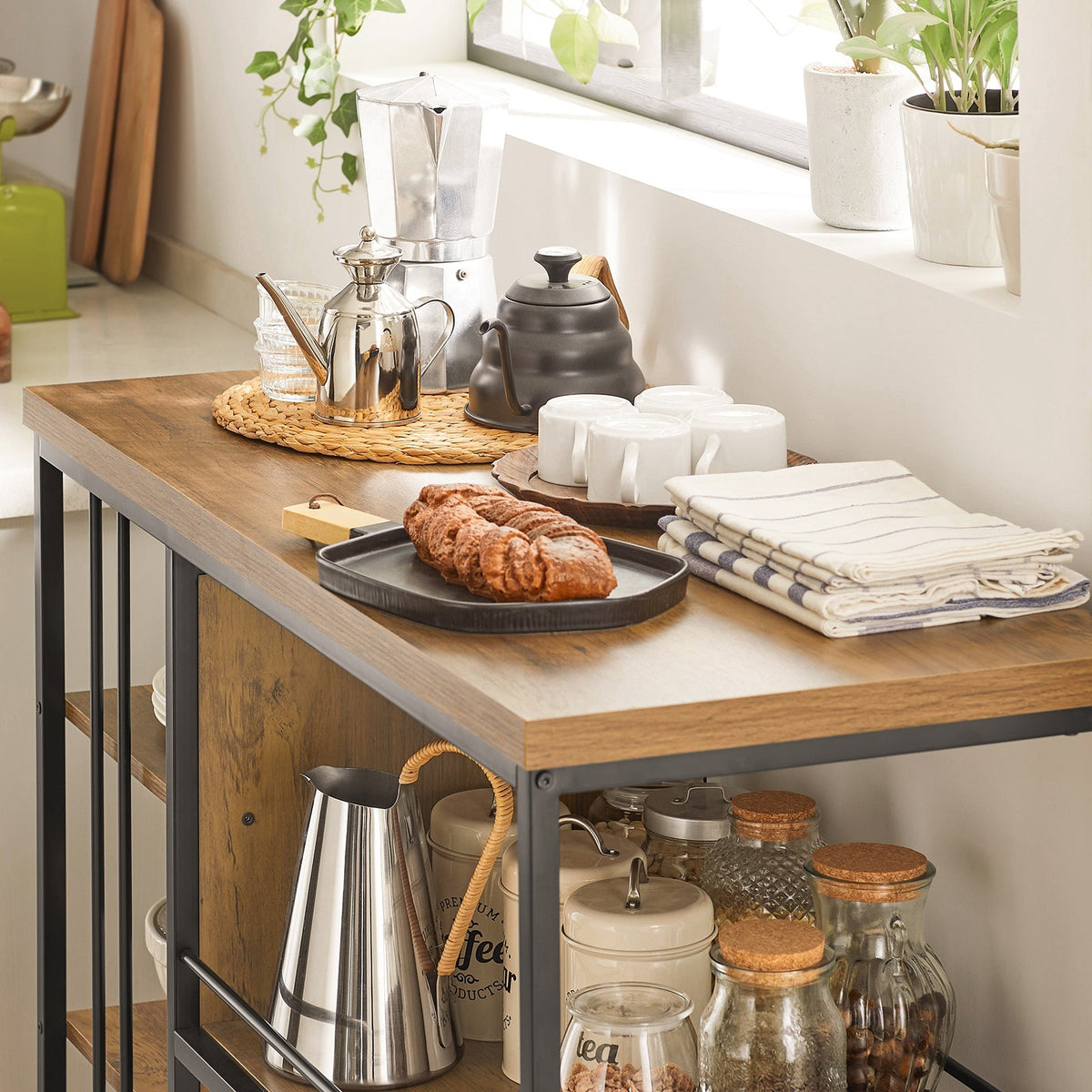 SoBuy Chariot de service - Industriel - Max. 75 kg - 110 x 45 x 92 cm