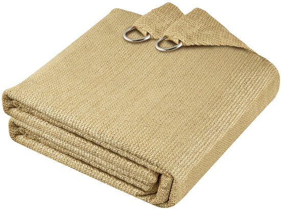 tectake® Toile d'ombrage rectangulaire Sunny - 2 x 4 m - Toile d'ombrage extra robuste en HDPE 185 g/m² - Protection UV 50+ - Résistant aux intempéries et à la déchirure - Parasol pour jardin, balcon, terrasse - Parasol avec matériel de fixation - Couleur