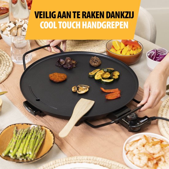 Tristar Griddle - BP-2787 - 2000W - Gourmet, Cirkle grill Ø40cm - 4 personnes - Sans PFAS