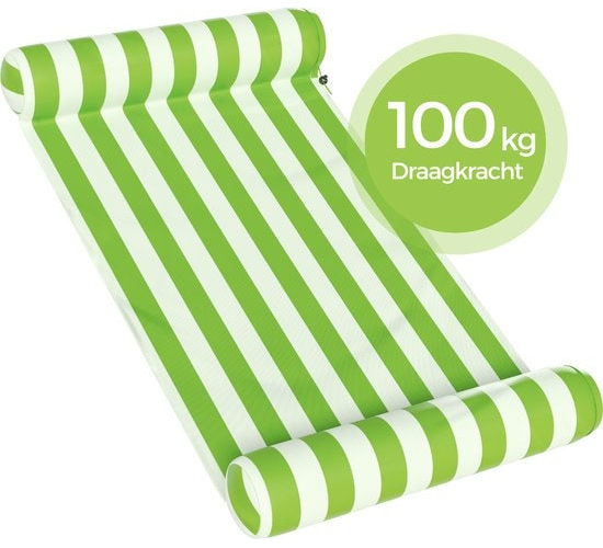 Travelly - Luxe Waterhangmat - Hangmat - Luchtbed - Luchtmatras Zwembad - Waterspeelgoed - Water hangmat - Groen