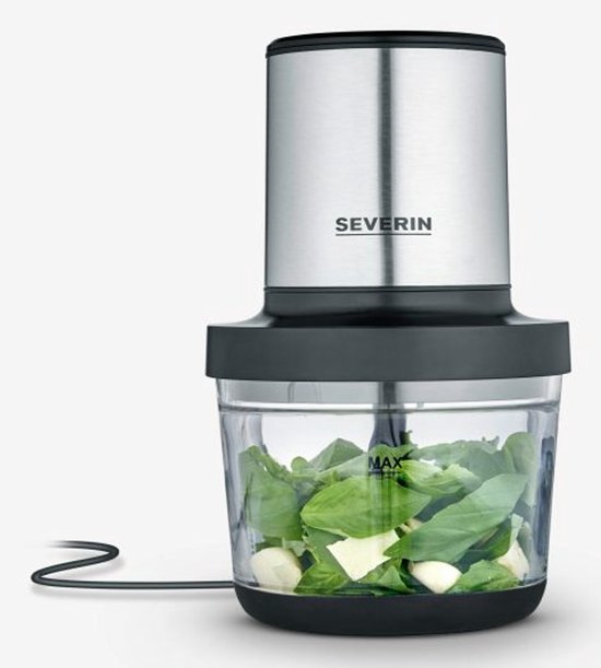 Hachoir Severin KM 3867 - hachoir électrique - 400 W - Noir (mat), acier inoxydable (brossé), verre