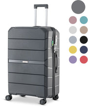 SKYCASES Urban Adventurer - Valise de voyage moyenne - Verrouillage par numéro - 44x27x66cm - 78L - Valise de voyage avec verrouillage de valise - Roues pivotantes - Anthracite V2