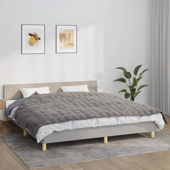 vidaXL - Couverture lestée - 200 x 200 cm - 13 kg - tissu - gris