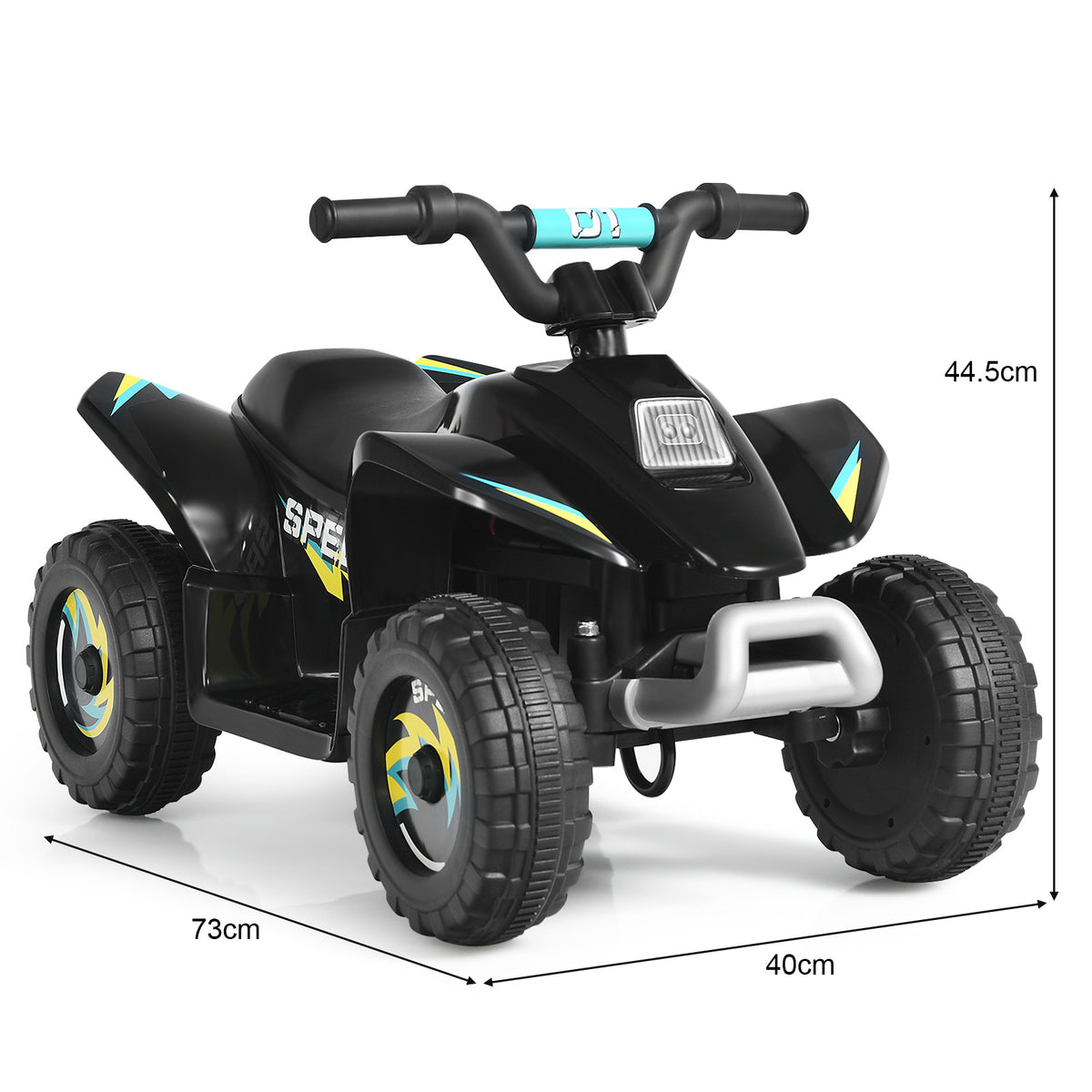 Voiture électrique pour enfants - Coast - Electro Quad pour enfants - Moto pour enfants 73 x 40 x 44,5 cm - Noir