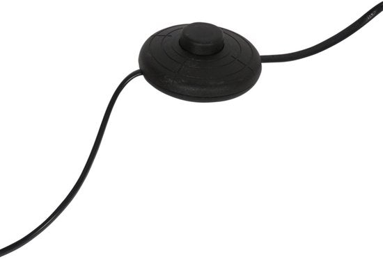 Lampadaire Bollique 4611ZW de Steinhauer - Élégant modèle en métal noir avec 3 boules en verre fumé, hauteur 173 cm, pied rond de 40 cm, idéal pour un usage intérieur