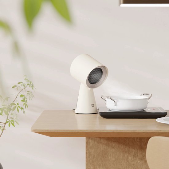 CIARRA CBPHW01 – Hood To Go – Hotte aspirante portable et mobile – Purificateur d’air – avec filtre à charbon – blanc cassé