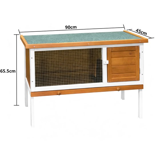 Clapier - clapier pour rongeurs (lapins, cochons d'Inde) - cage pour animaux - abri pour animaux - adapté à une utilisation à l'intérieur et à l'extérieur