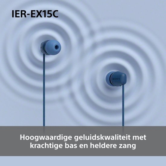 Sony IER-EX15C – Écouteurs intra-auriculaires USB-C avec microphone - Bleu