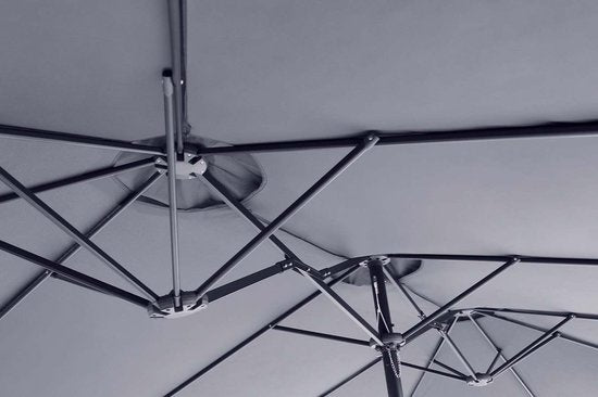Feel Furniture - Toscano - Grand parasol - Twin - 4,5 mètres - Gris foncé
