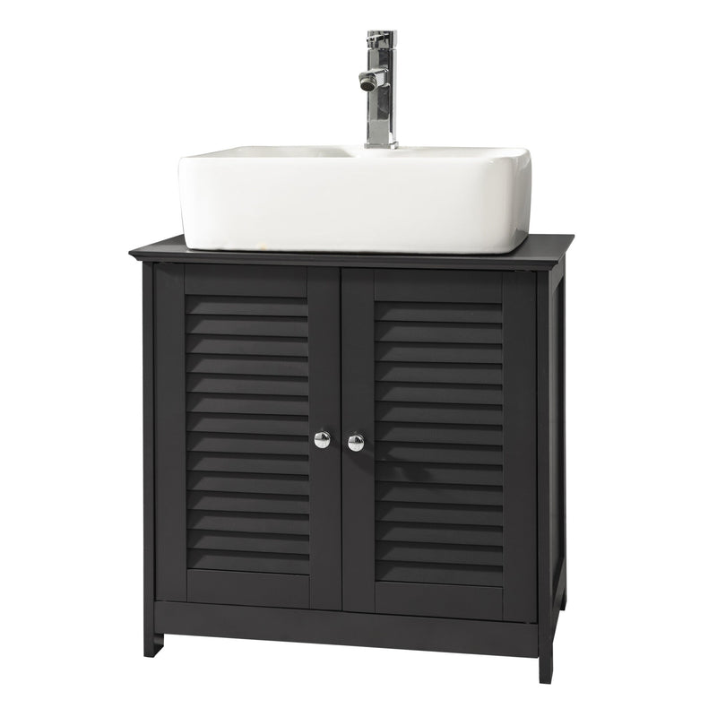 Meubles de salle de bain - SoBuy - 2 portes et 2 étages - 60x35x58 cm - Gris